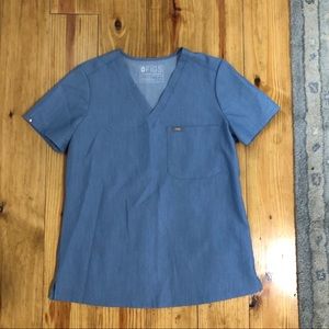 Figs heather indigo Catarina scrub top